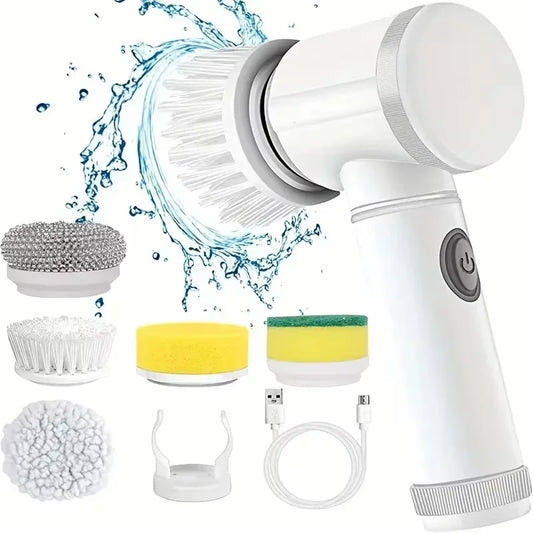 New Cordless Spin electric Scrubber Rechargeable 5 in 1